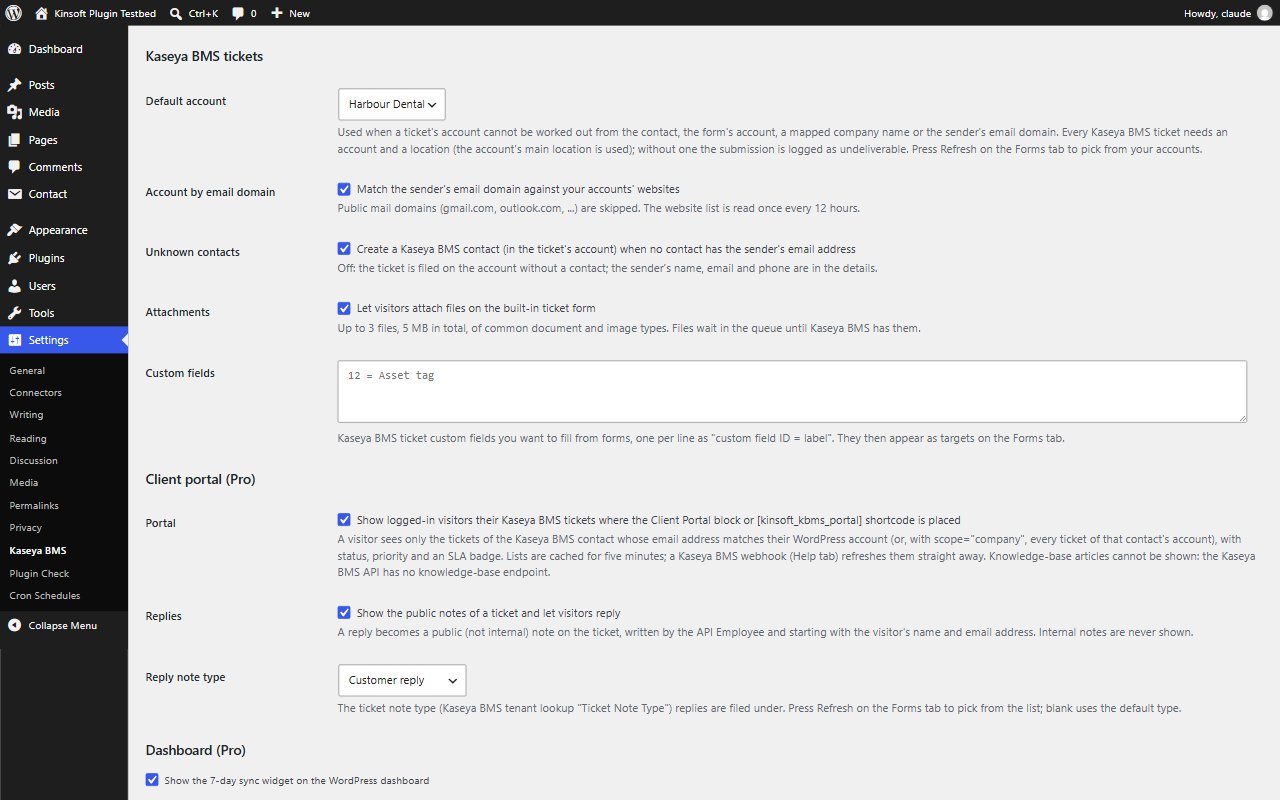 Features tab: default account, email-domain matching, new contacts and attachments