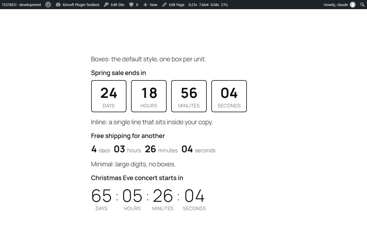The three styles on the front end: Boxes, Inline and Minimal