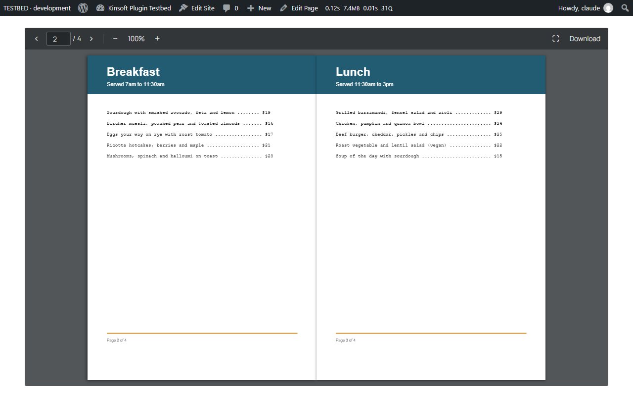 Pro: the flipbook view showing a two-page spread