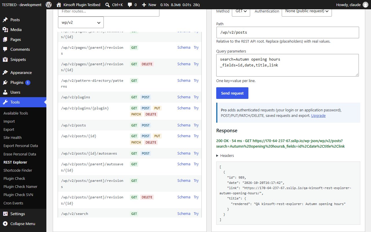 The route list with method badges and a public GET request with its JSON response