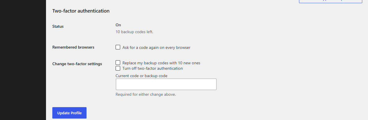 Audit log with filters
